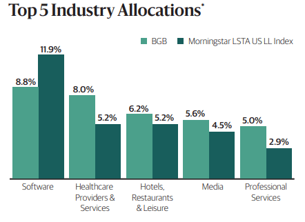 BGB Top 5 Industry Weights