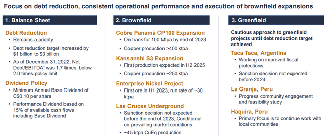 First Quantum Capital Allocation Plan