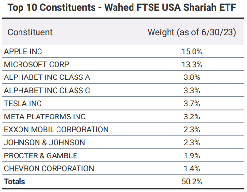 Figure 12: Top 10 holdings