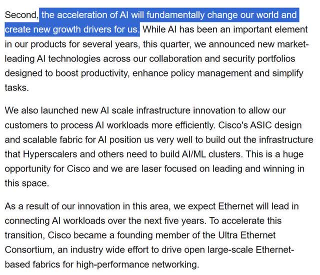 csco cisco guidance